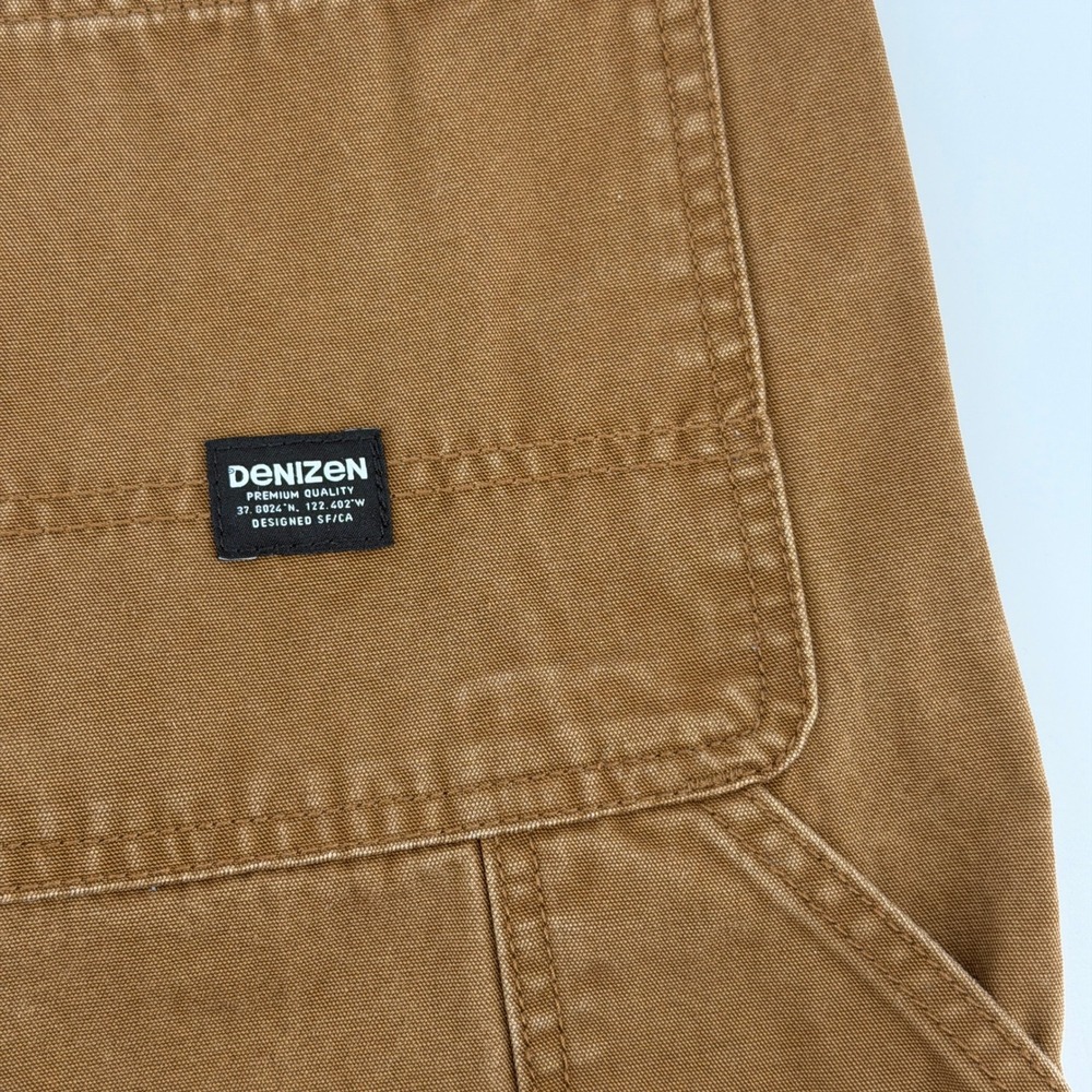 Levi's Denizen Carpenter Pants Mens 34x26 Brown Utility Workwear Relaxed Canvas - Picture 6 of 14